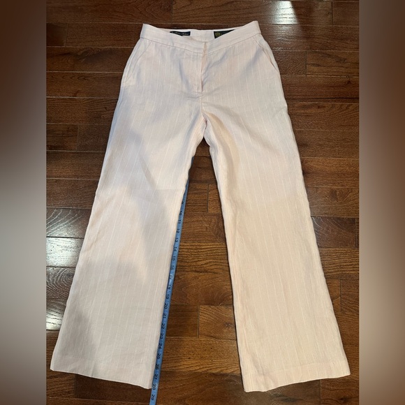 Brooks Brothers Light Pink Wide Leg linen Pants petite - Picture 8 of 10